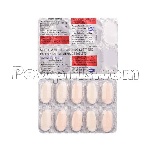 Glycomet-GP 1 Forte (Metformin/Glimepiride)